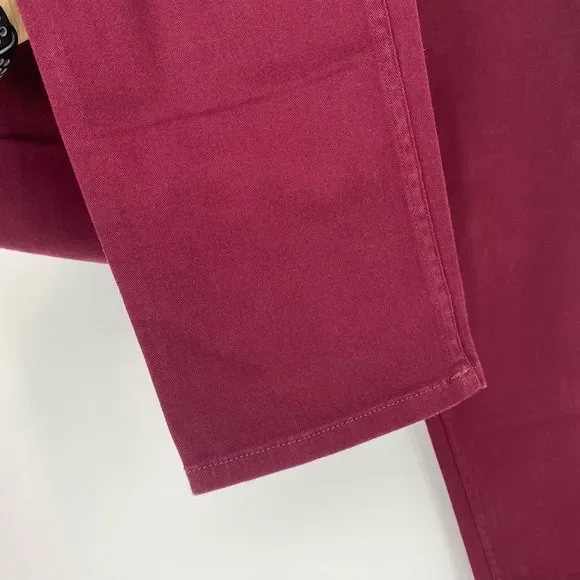 Topo Designs Womens Climb Pants Size L Organic Cotton Outdoor Hiking NWT Burgund - Picture 9 of 15